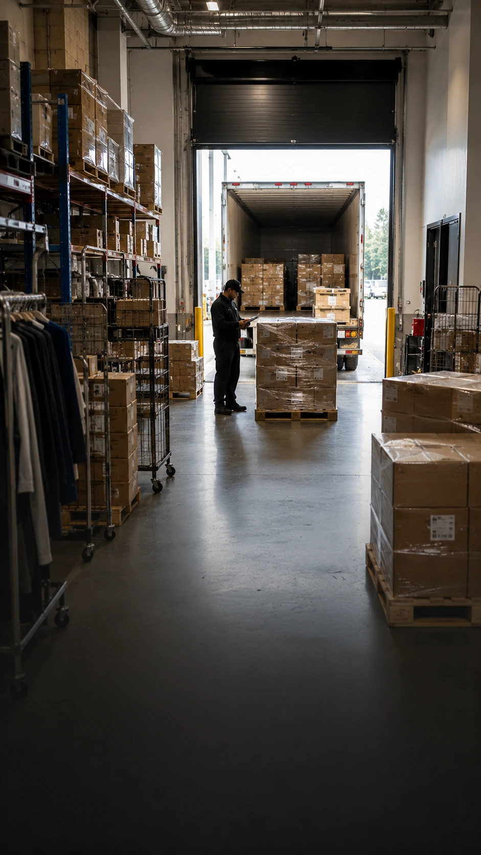 Retail receiving and inventory transportation environment